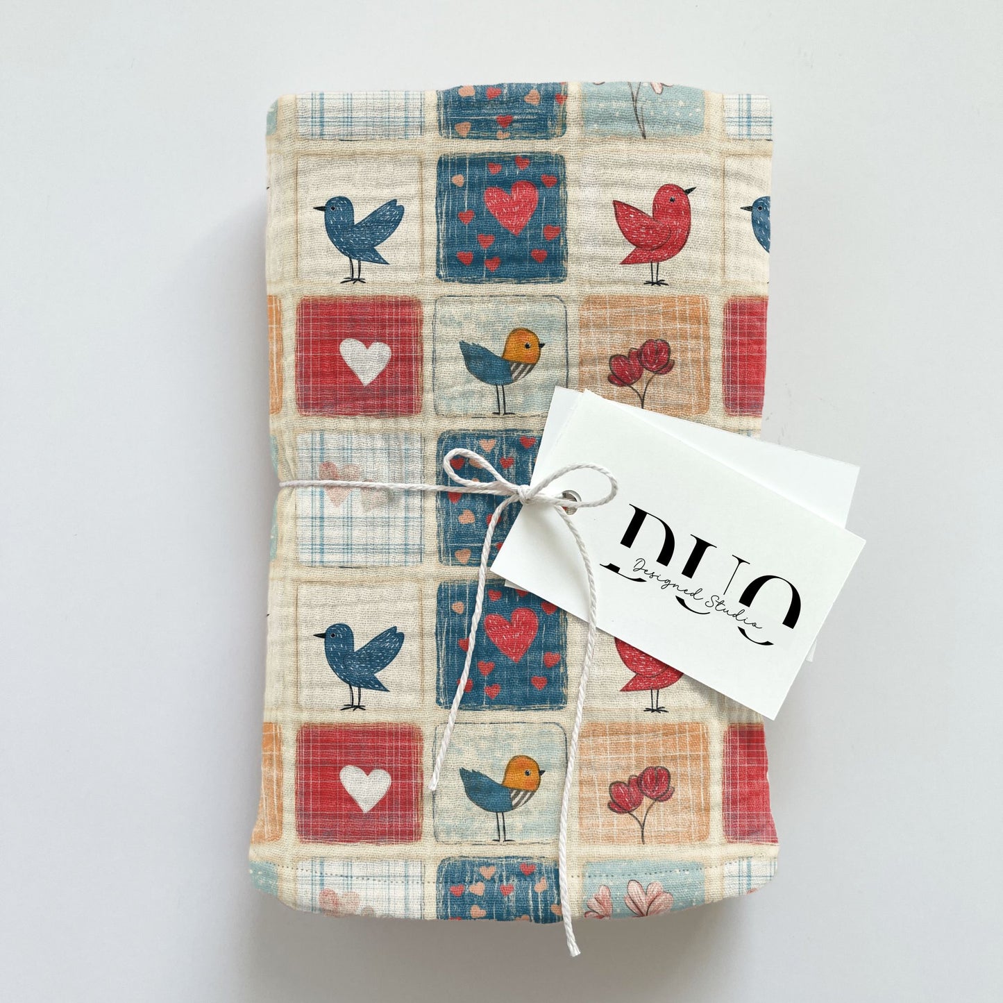 Red Blue Shabby Quilt Patchwork Digital Seamless Pattern