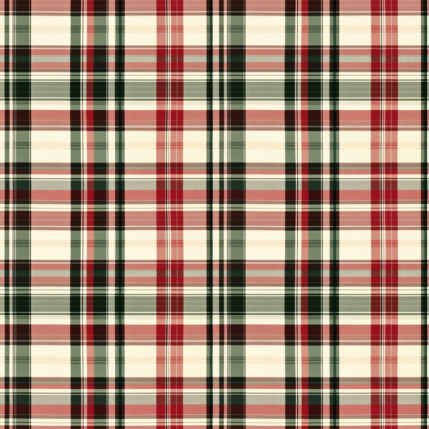Red & Green Check Christmas Digital Seamless Pattern