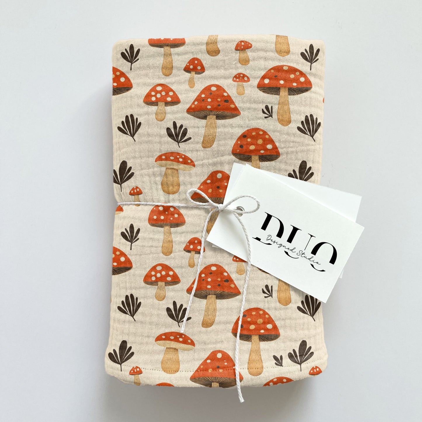 Red Toadstools Digital Seamless Pattern