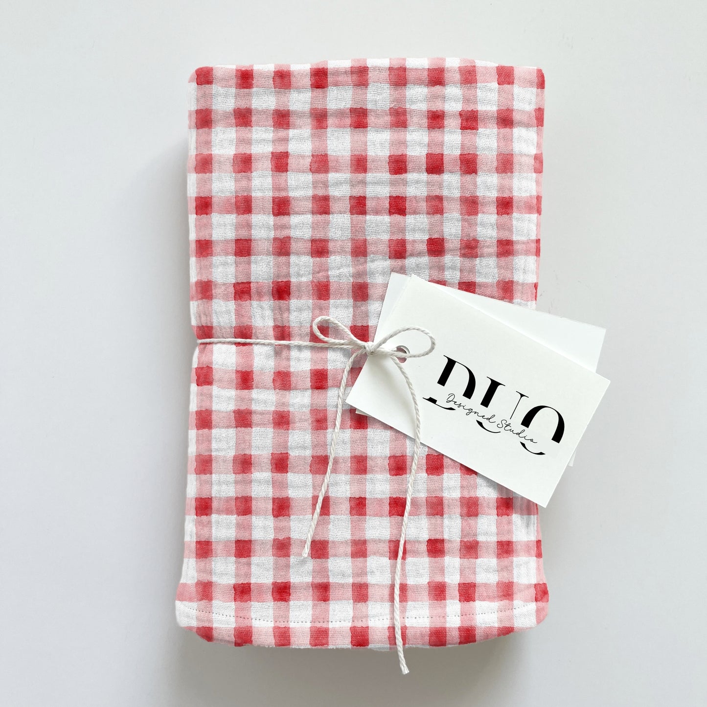 Red Watercolour Gingham Digital Seamless Pattern