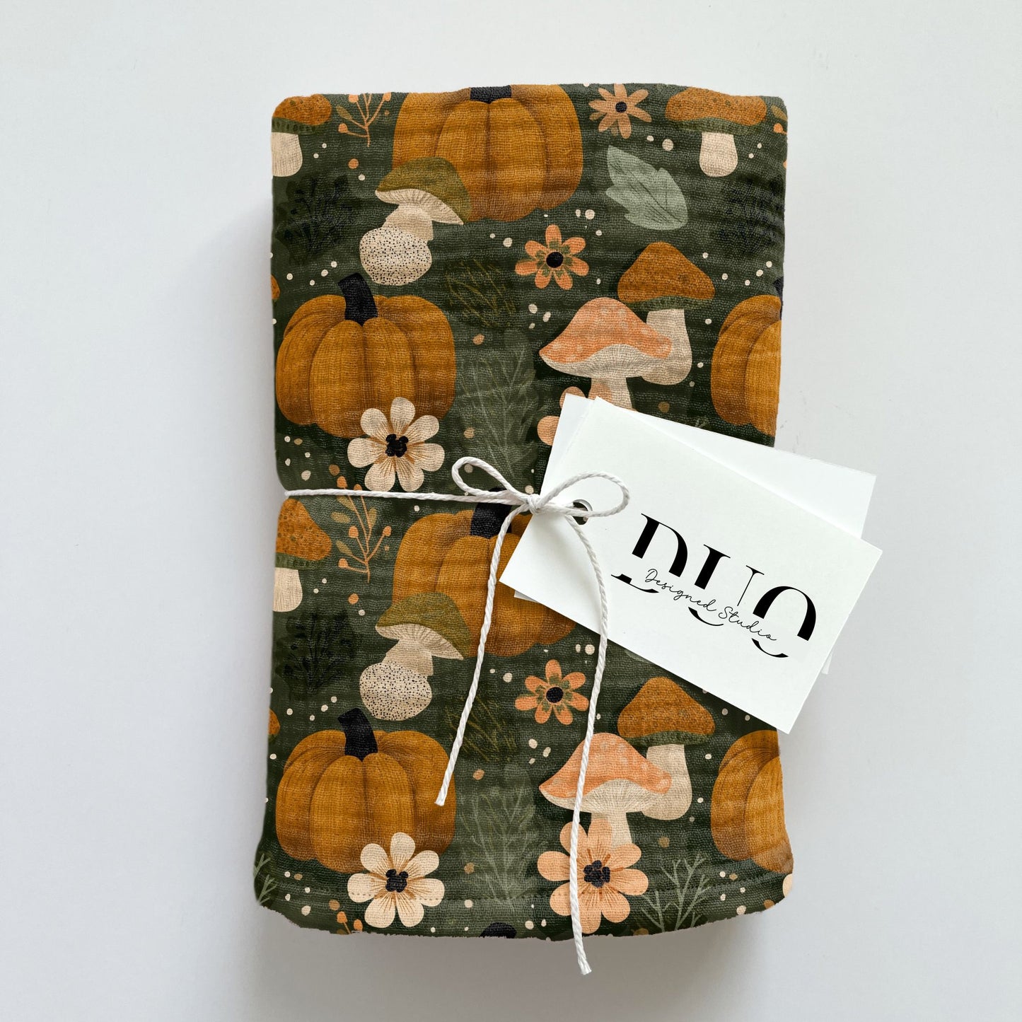 Retro Pumpkins & Toadstools Digital Seamless Pattern
