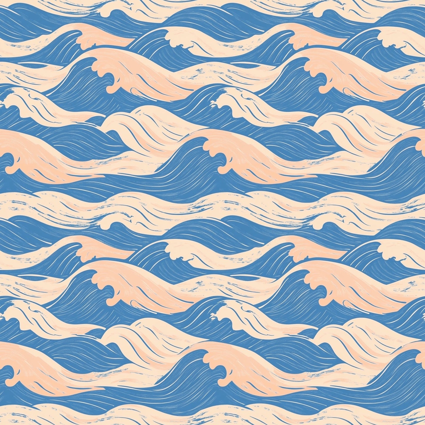Retro Waves Digital Seamless Pattern
