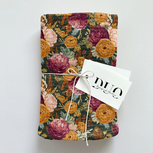 Rich Autumn Flowers Digital Seamless Pattern