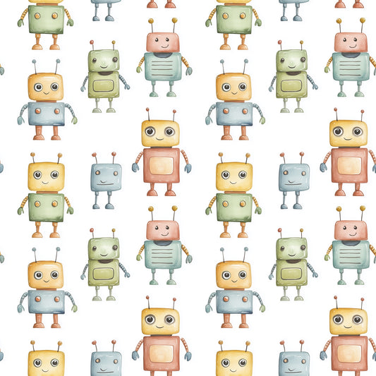 Robots Digital Seamless Pattern