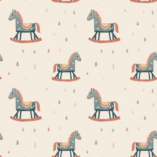 Rocking Horses Digital Seamless Pattern