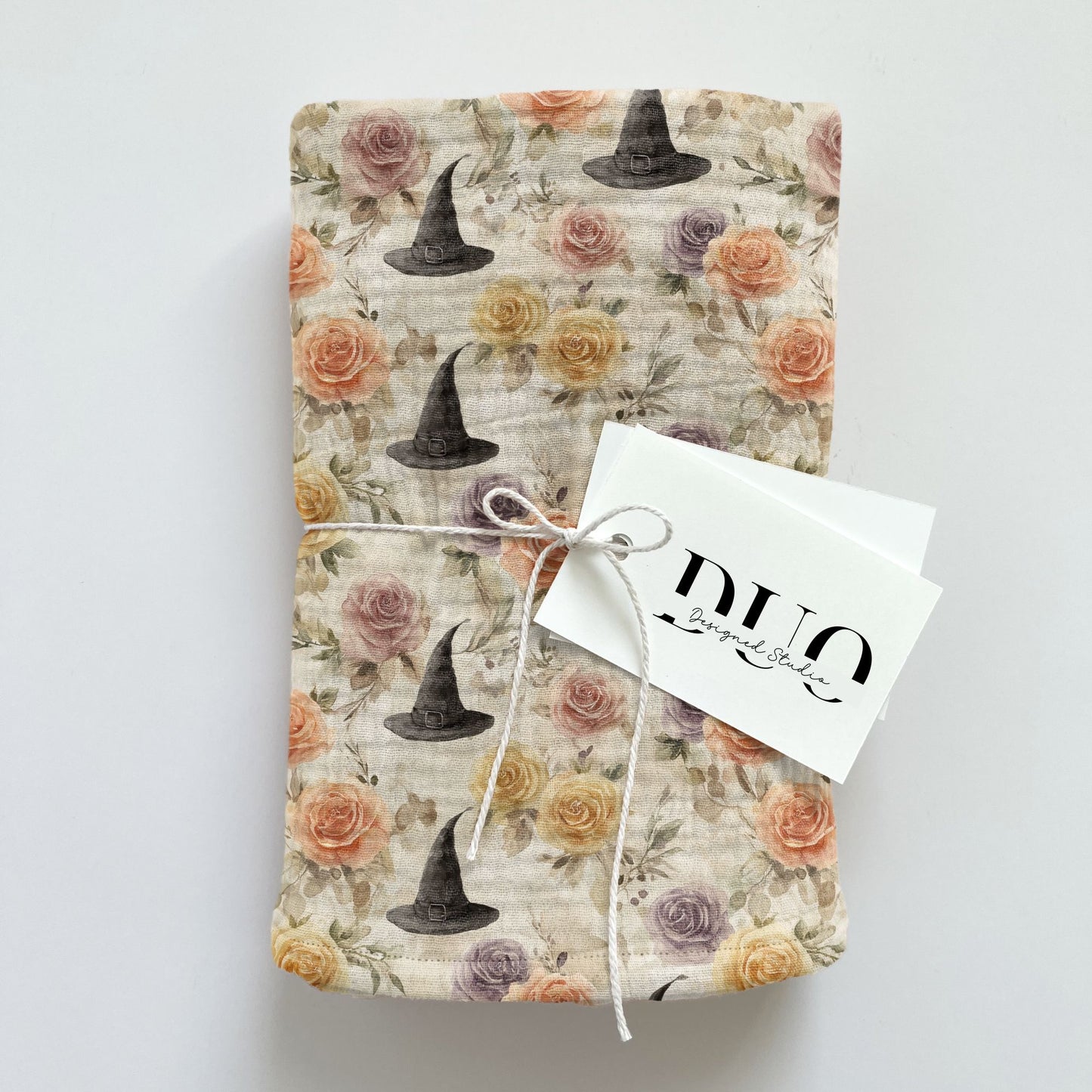 Floral Witch Hat Digital Seamless Pattern