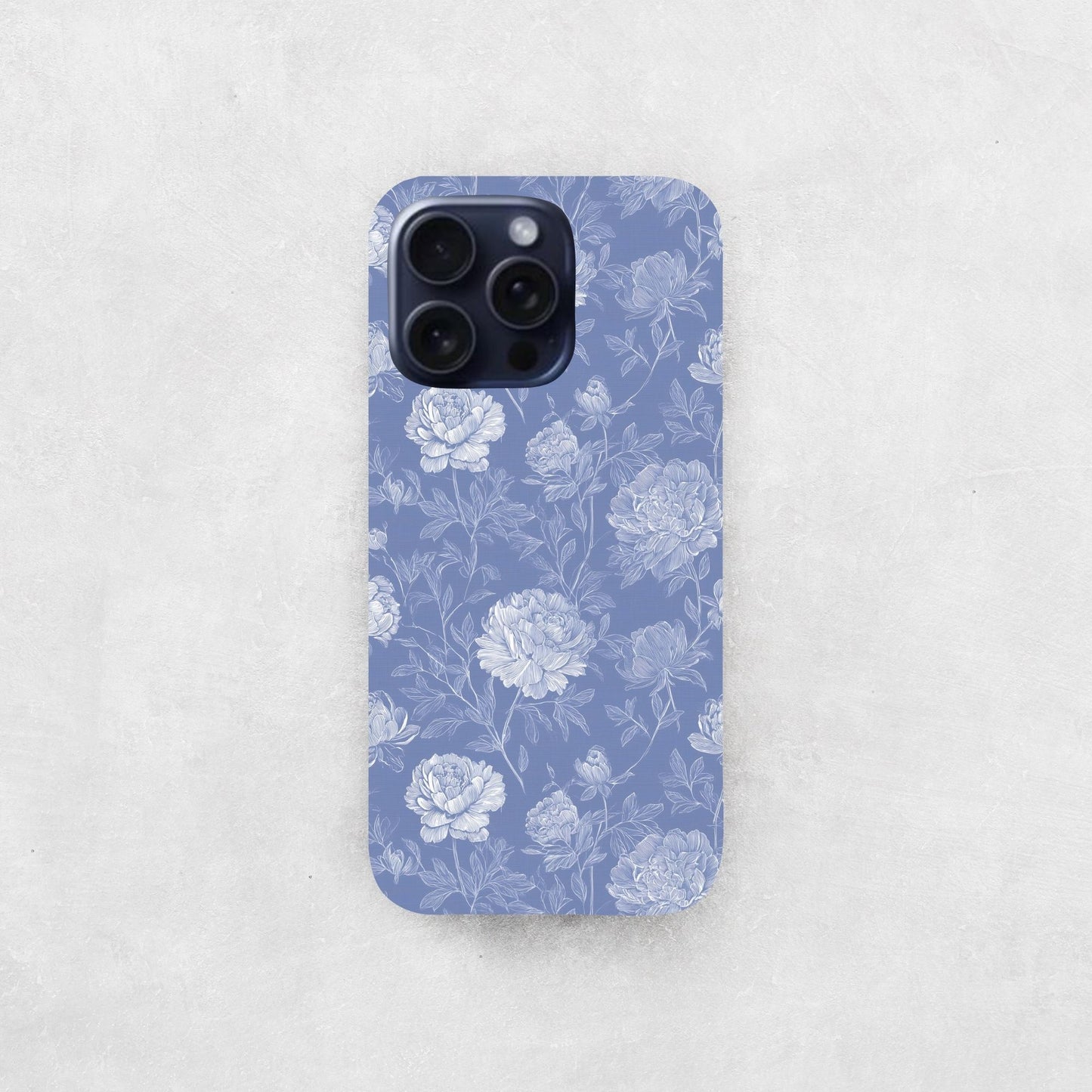 Royal Blue Navy Floral Digital Seamless Pattern