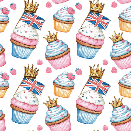 Royal Tea Party Digital Seamless Pattern