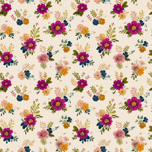Rustic Posies Digital Seamless Pattern