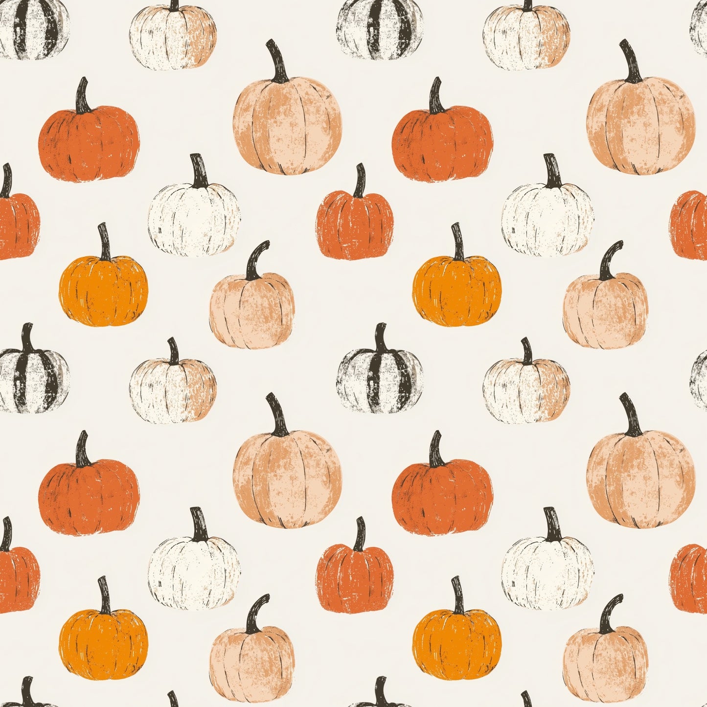 Rustic Pumpkins Digital Seamless Pattern