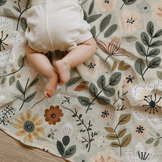 Sage Cream Floral Digital Seamless Pattern