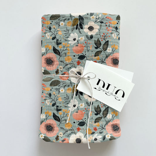 Sage & Pink Floral Digital Seamless Pattern