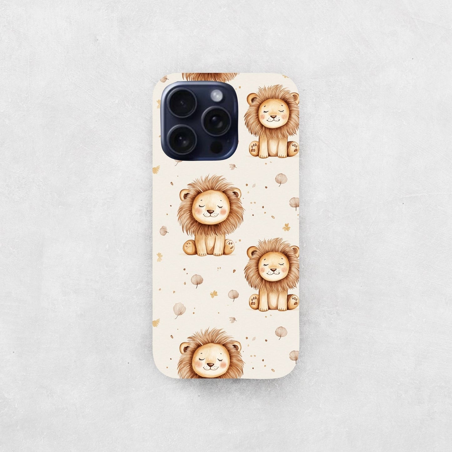 Cute Lion Digital Seamless Pattern