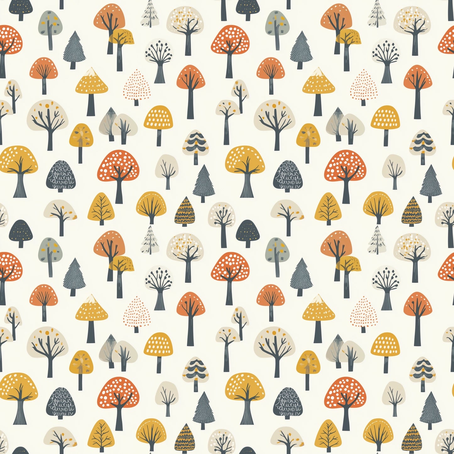 Scandi Forest Digital Seamless Pattern