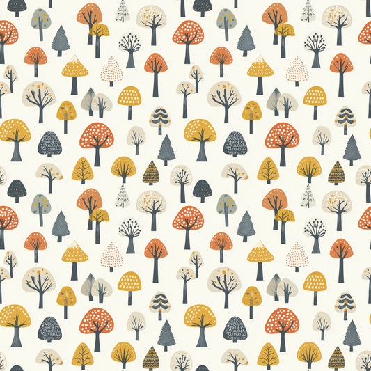 Scandi Forest Digital Seamless Pattern