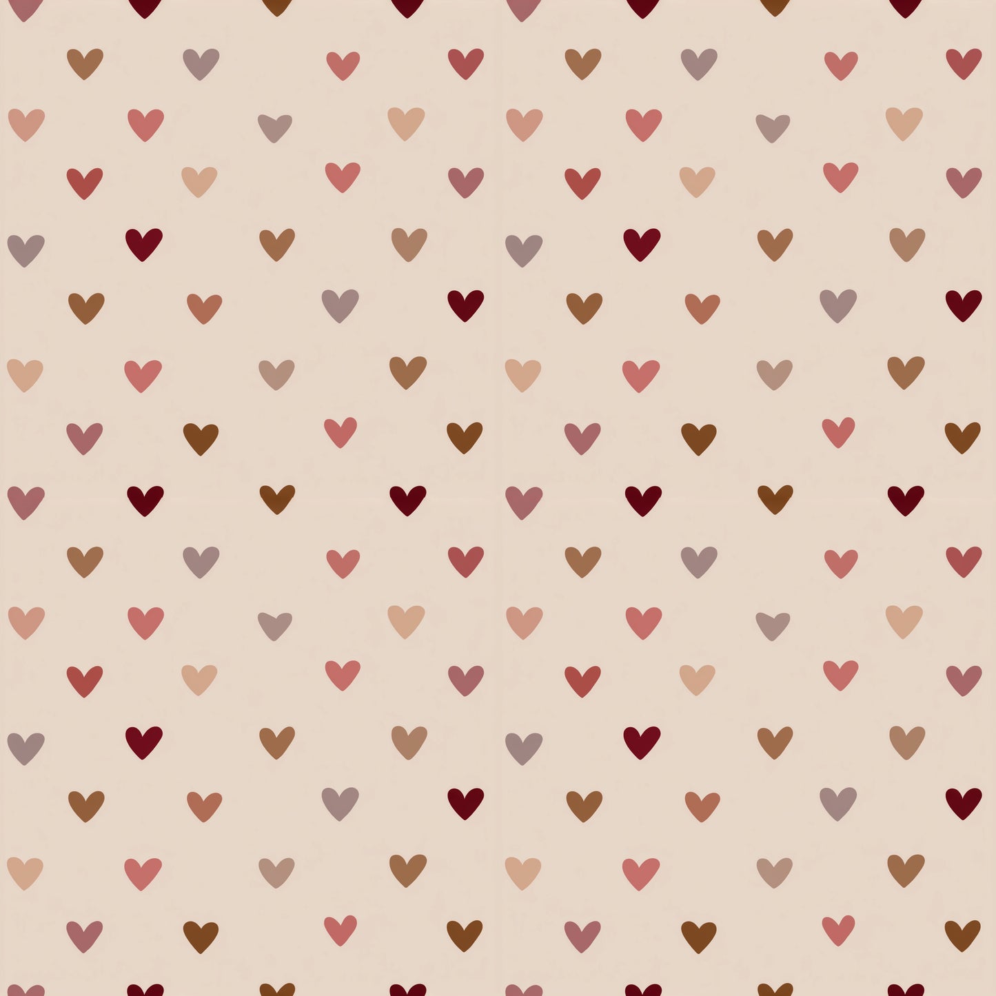 Scandi Hearts Digital Seamless Pattern