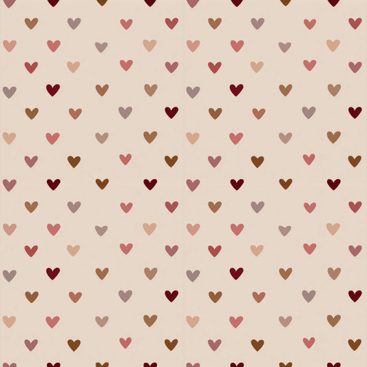 Scandi Hearts Digital Seamless Pattern