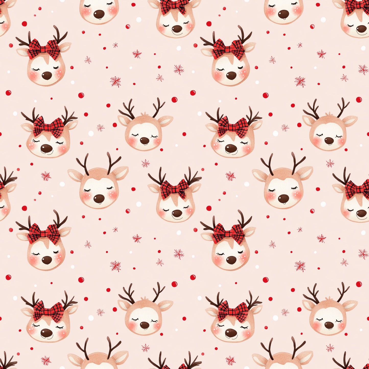 Scandi Reindeer Digital Seamless Pattern