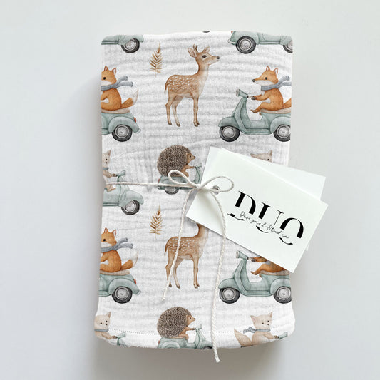 Scooter Animals Digital Seamless Pattern