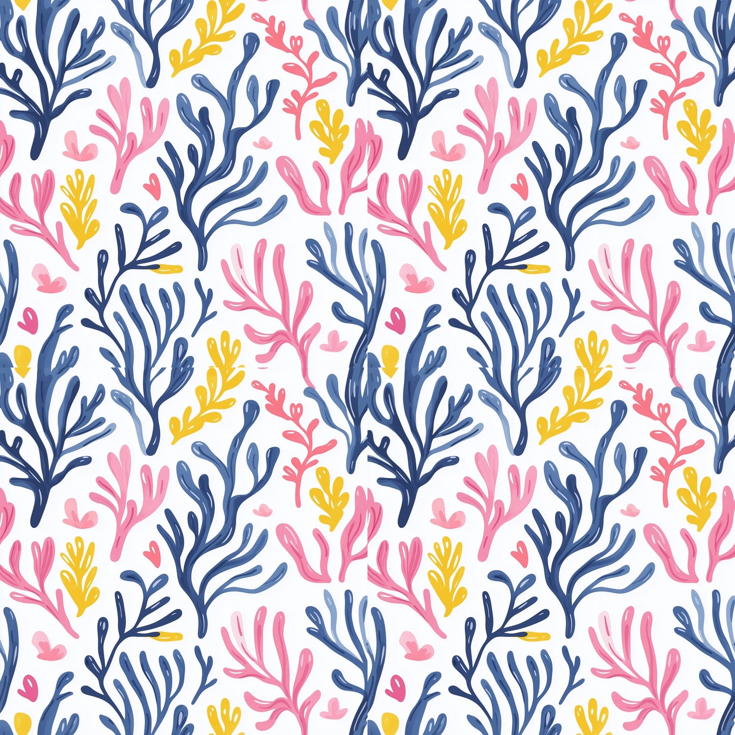 Sea Foliage Digital Seamless Pattern