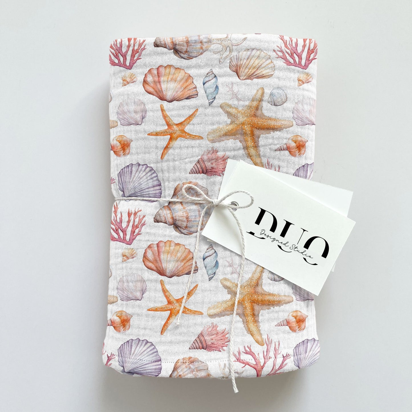 Seaside Shells Digital Seamless Pattern