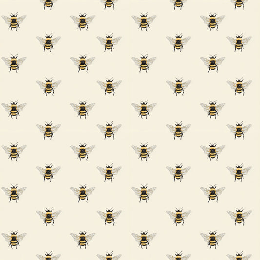 Simple Bees Digital Seamless Pattern