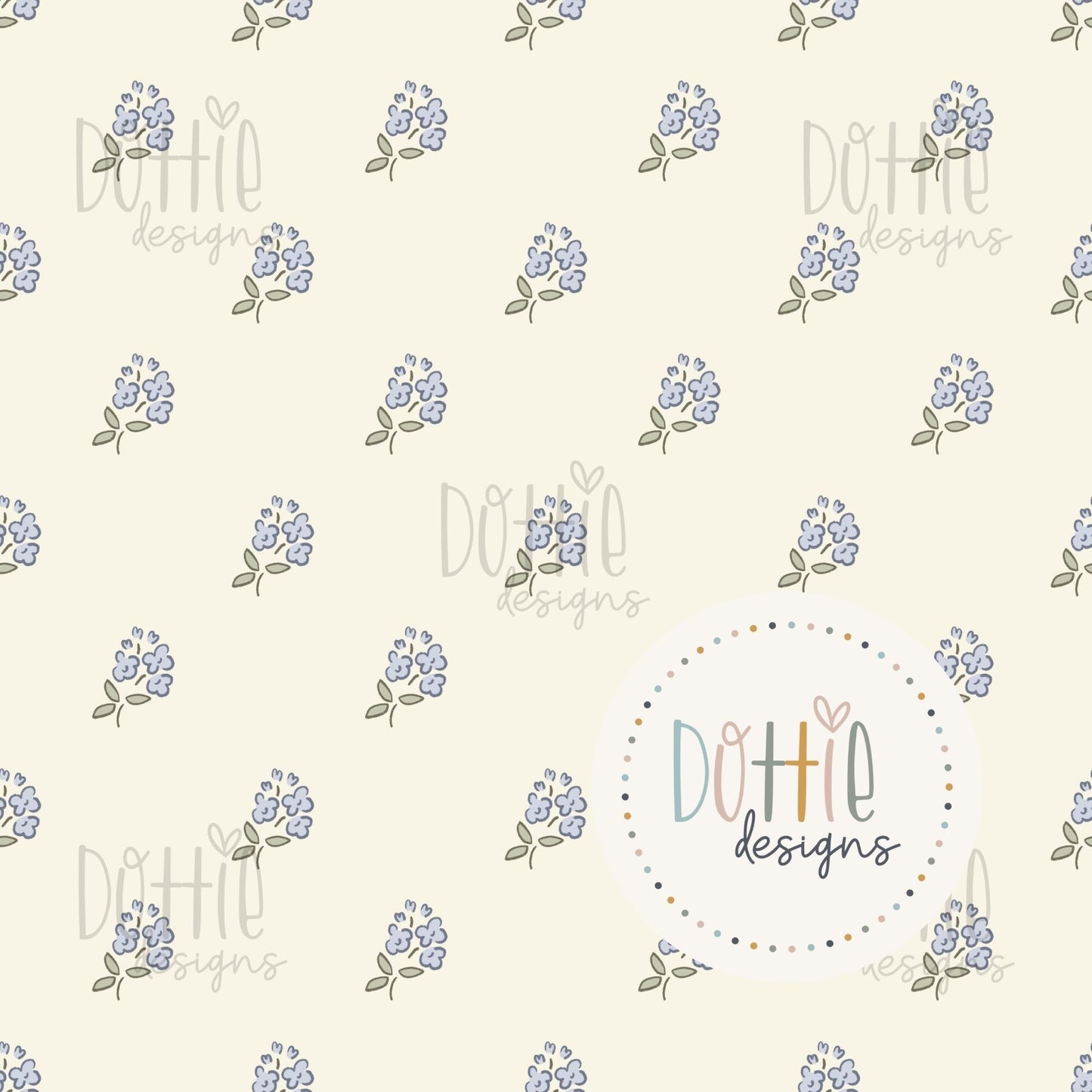 Simple Blue Bunches Cream
