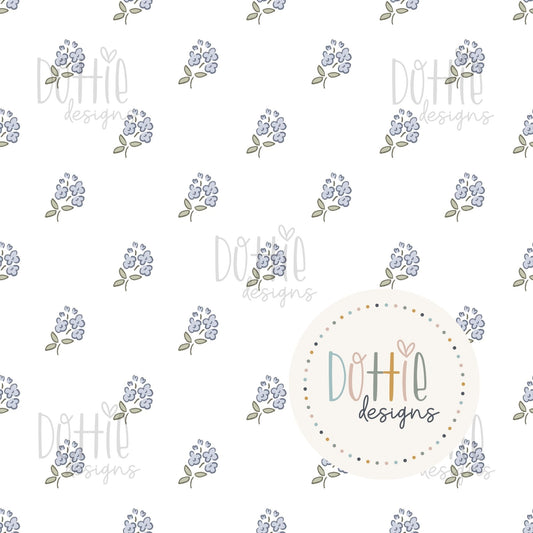 Simple Blue Bunches White