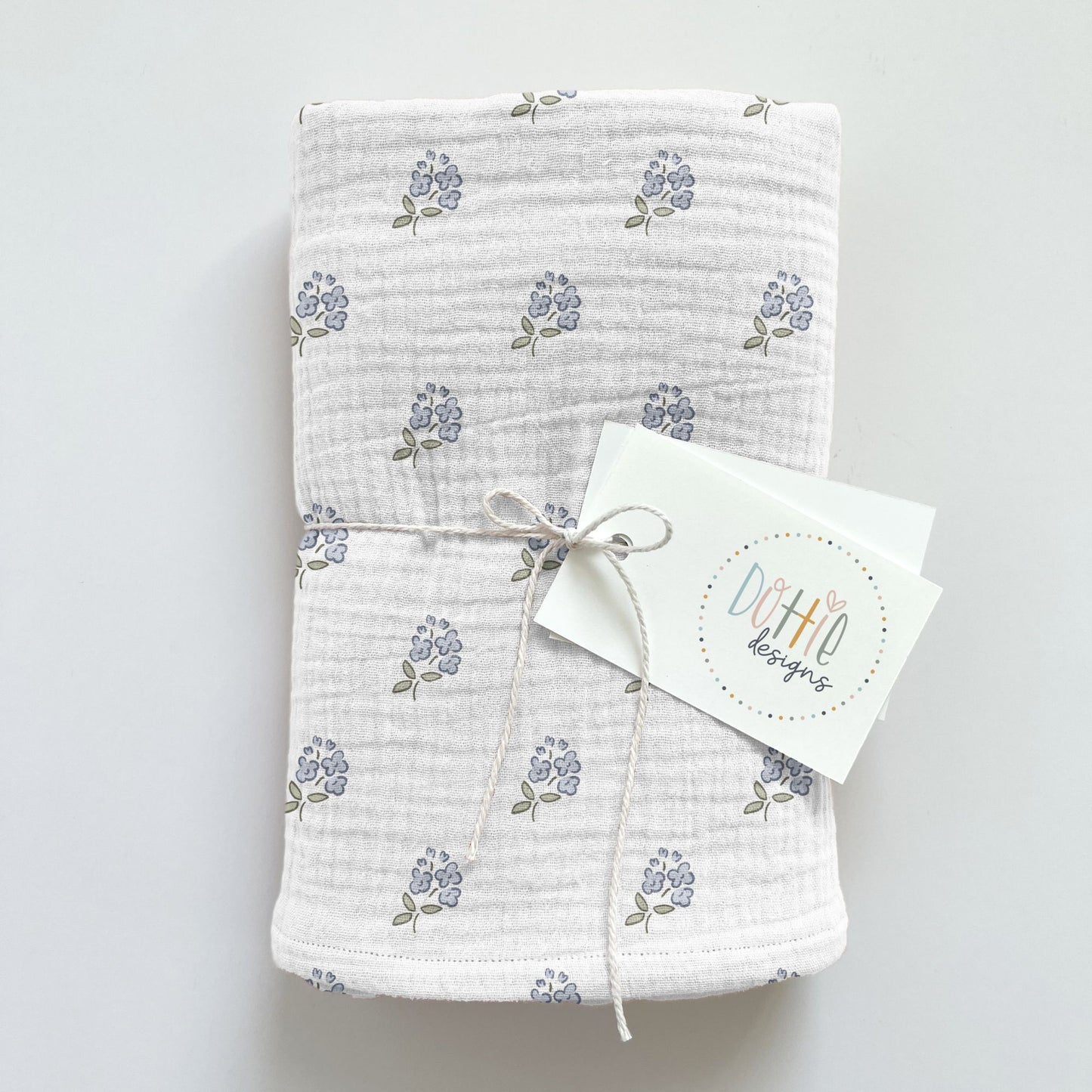Simple Blue Bunches White