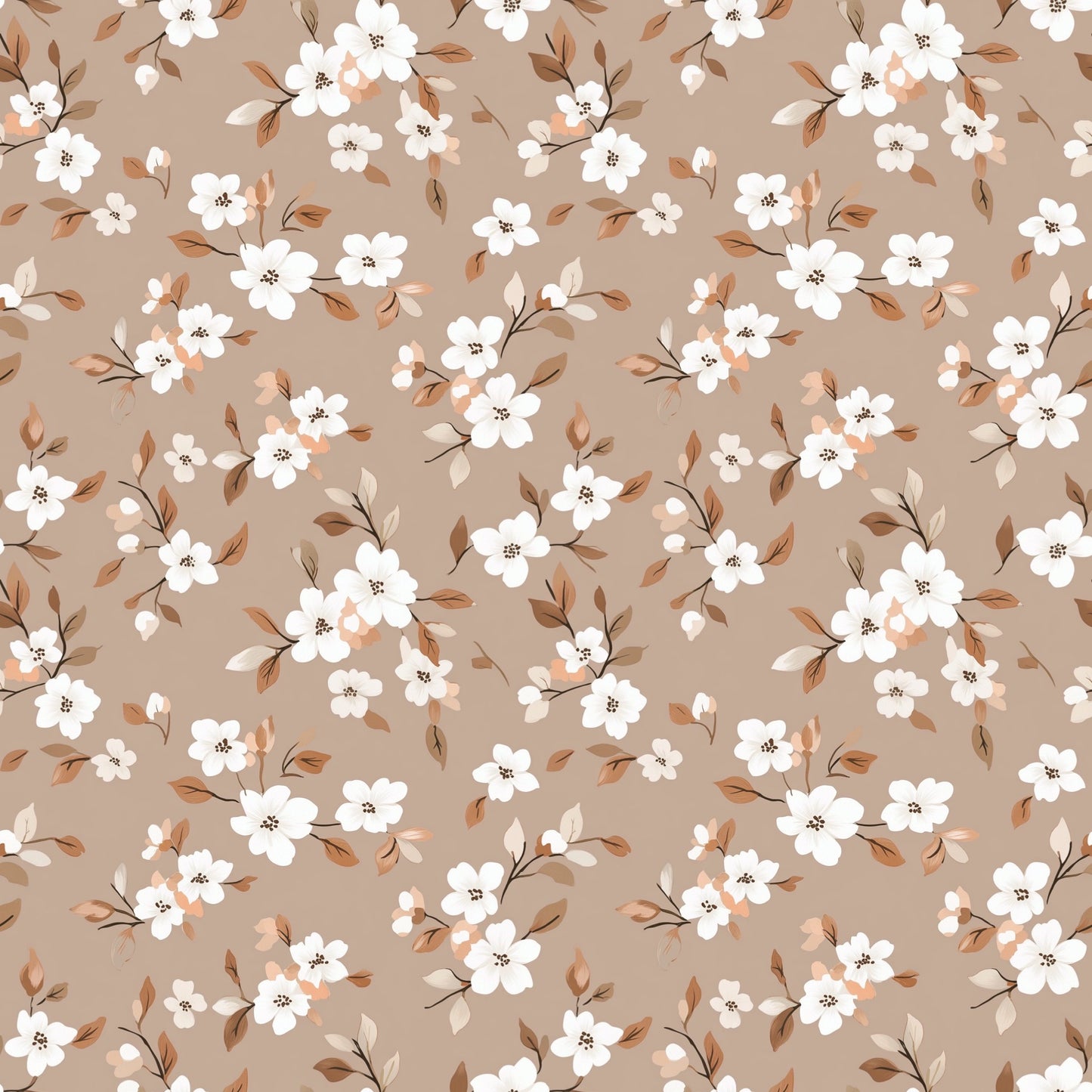 Simple Earth Floral Digital Seamless Pattern