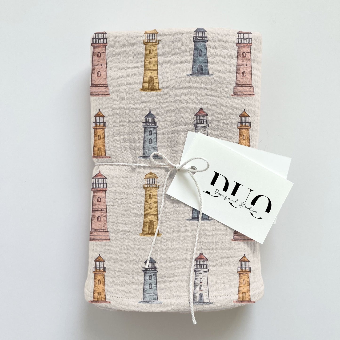 Simple Lighthouses Digital Seamless Pattern