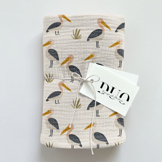 Simple Pelicans Digital Seamless Pattern