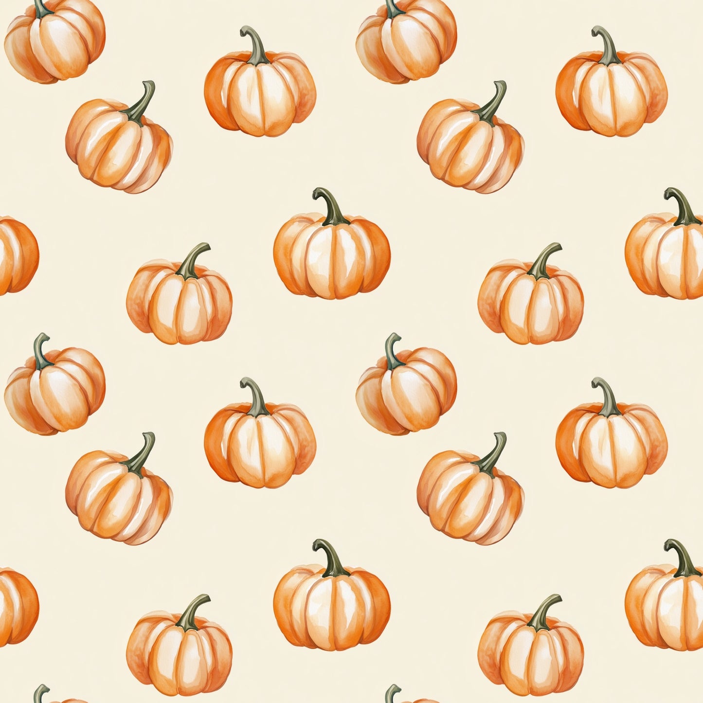 Fall Pumpkin Digital Seamless Pattern