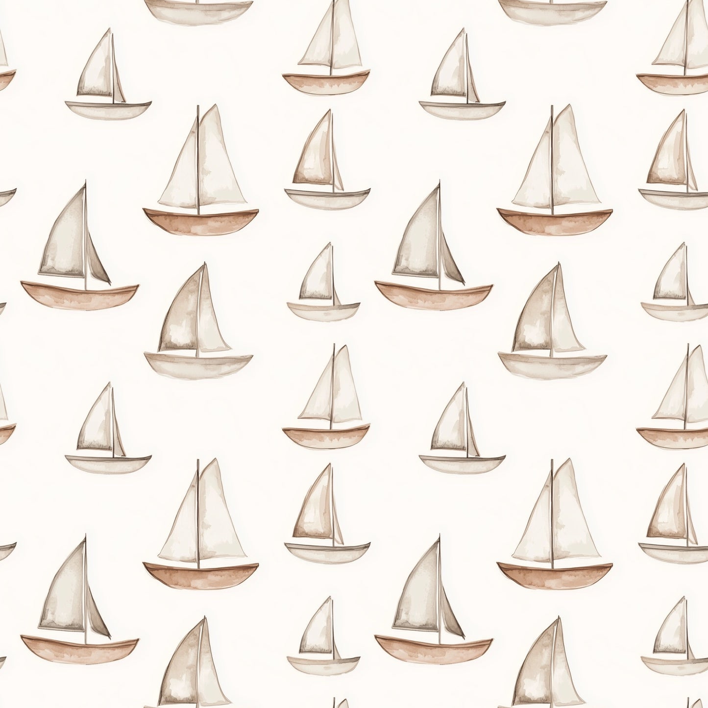 Simple Boats Digital Seamless Pattern