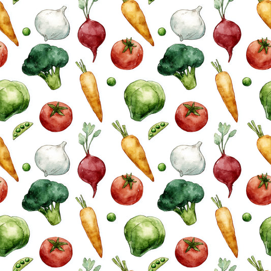 Simple Veggies Digital Seamless Pattern