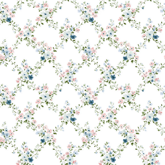 Simple Watercolour Floral Digital Seamless Pattern