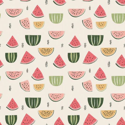Simple Watermelon Digital Seamless Pattern