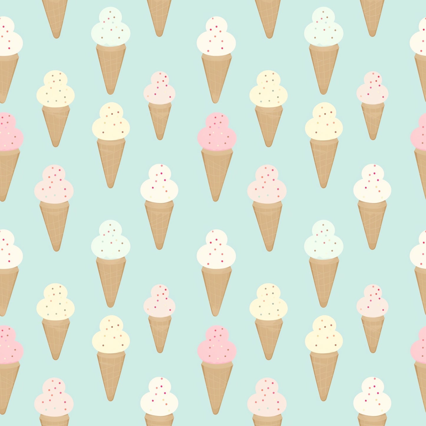 Simply Ice Creams Digital Seamless Pattern