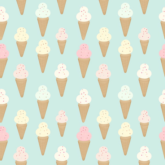 Simply Ice Creams Digital Seamless Pattern