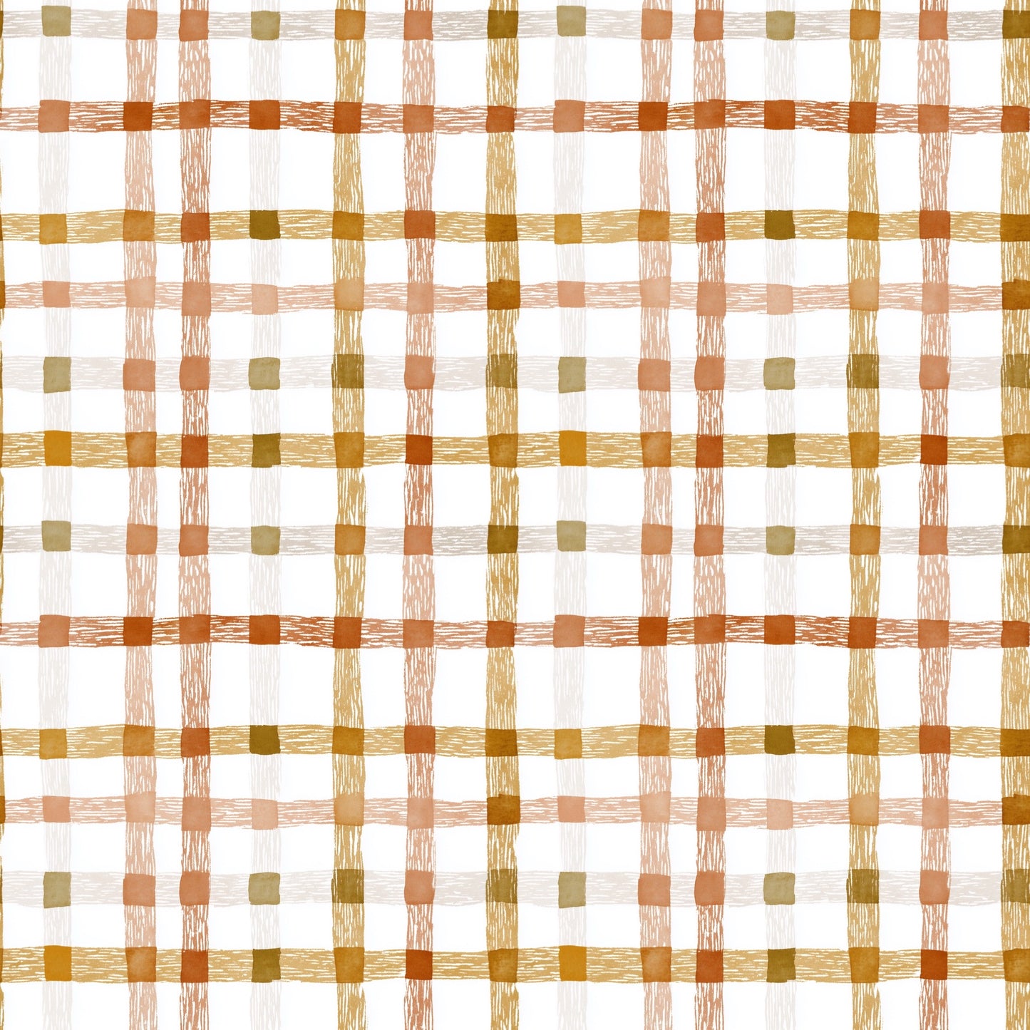 Sketched Gingham Plaid Digital Seamless Pattern