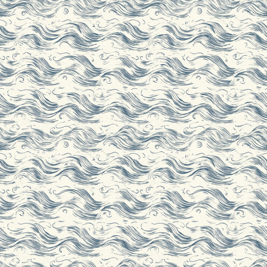 Sketched Waves Digital Seamless Pattern