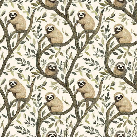 Sloths Digital Seamless Pattern