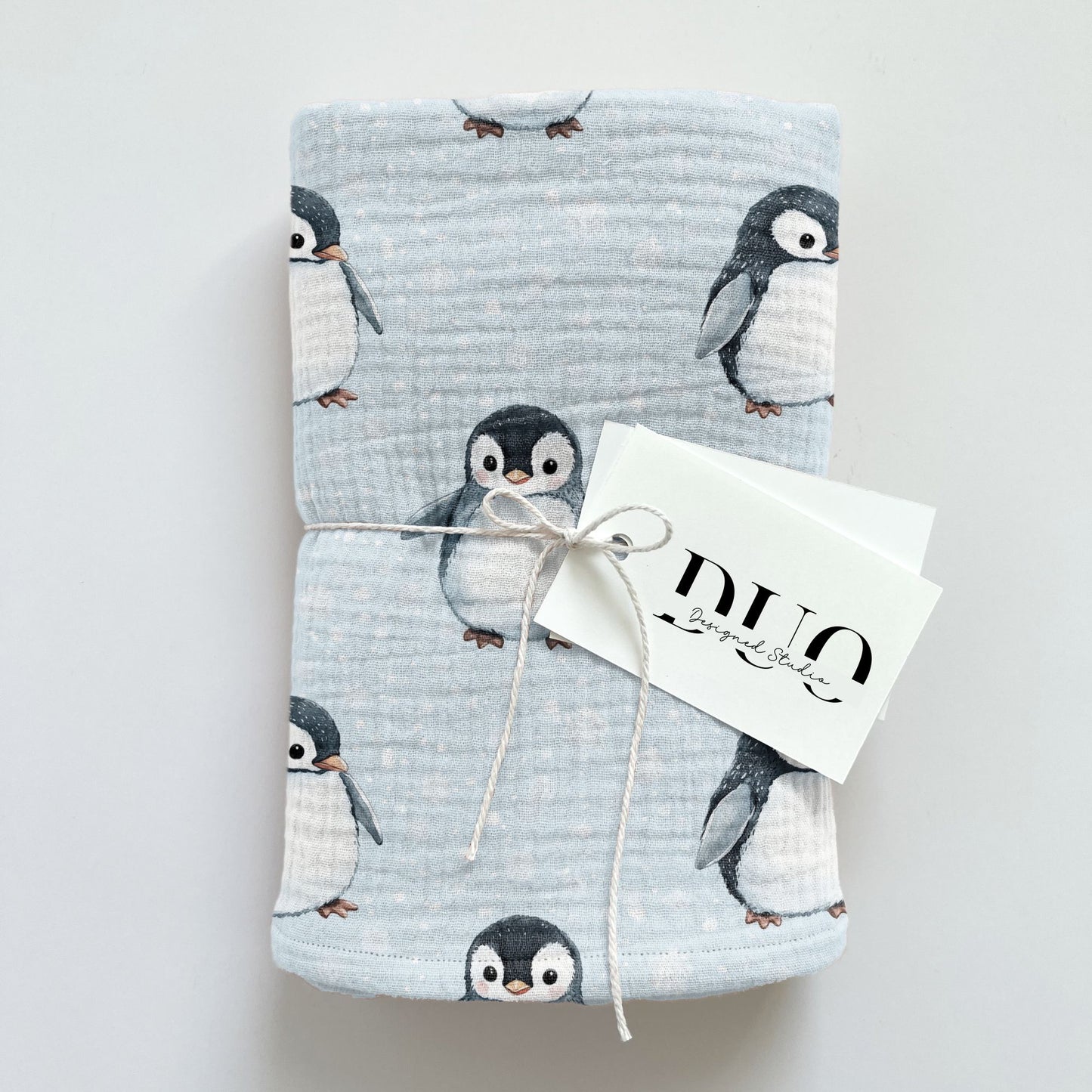 Snow Penguin Digital Seamless Pattern