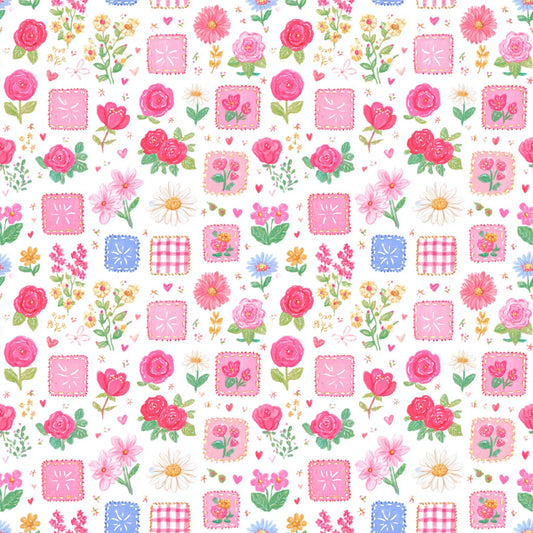 Soft Pastel Patchwork Digital Seamless Pattern