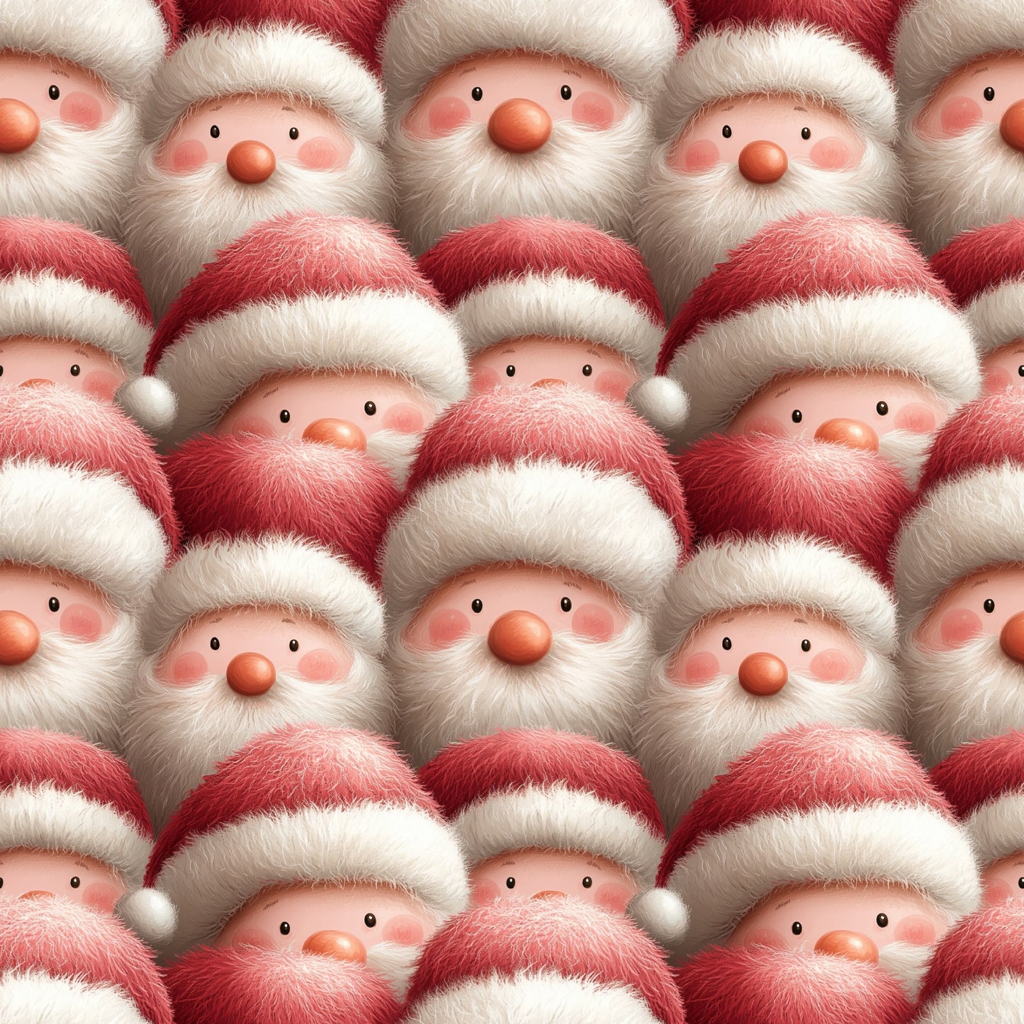 3d Father Christmas Digital Seamless Pattern