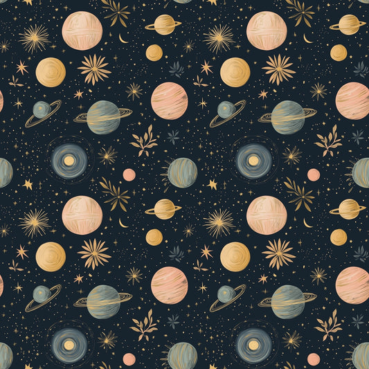 Outer Space Digital Seamless Pattern