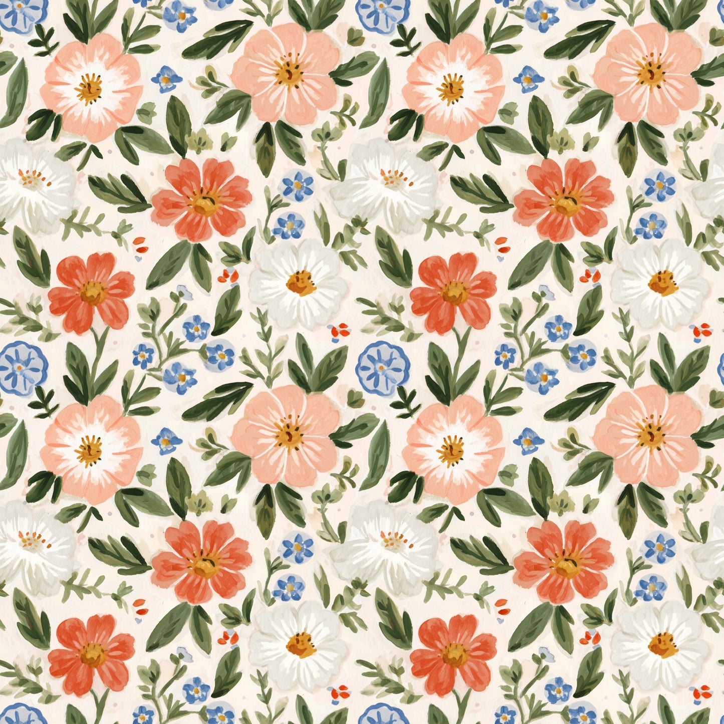 Spanish Floral Digital Seamless Pattern
