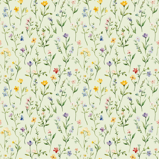 Spring Flowers Digital Seamless Pattern