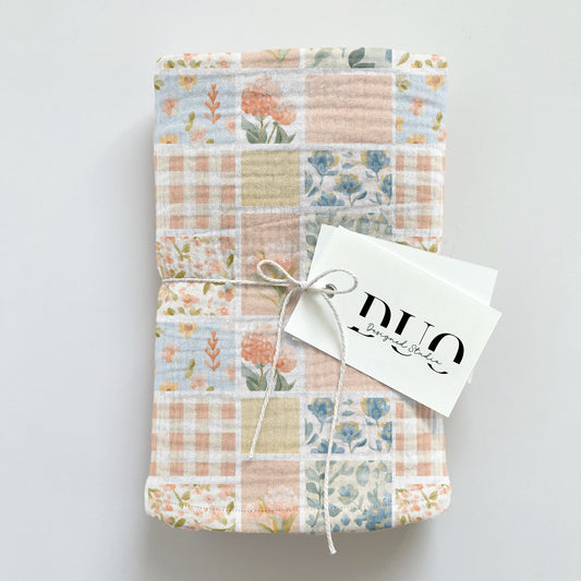 Spring Quilt Squares Digital Seamless Pattern