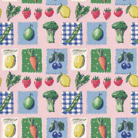 Spring Veg Patchwork Digital Seamless Pattern